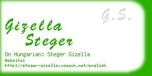 gizella steger business card